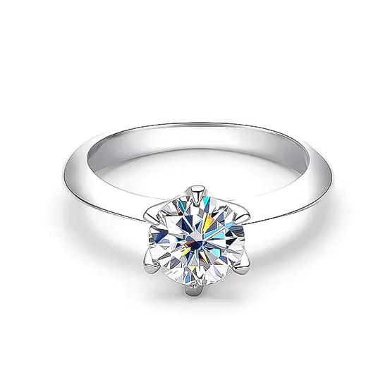 Smyoue 18k Gold Plated 1ct Moissanite Ring for Women Sparkling Classic Wedding Promise Band 925 Sterling Silver Jewelry 3 Colors