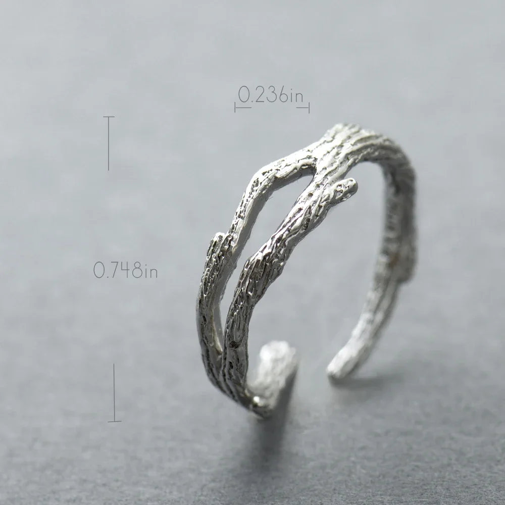 Thaya White Cherry Blossom Silver Rings s925 Silver Natural Pearl Shell Flower Rings for Women Elegant Ladies Jewelry For Couple